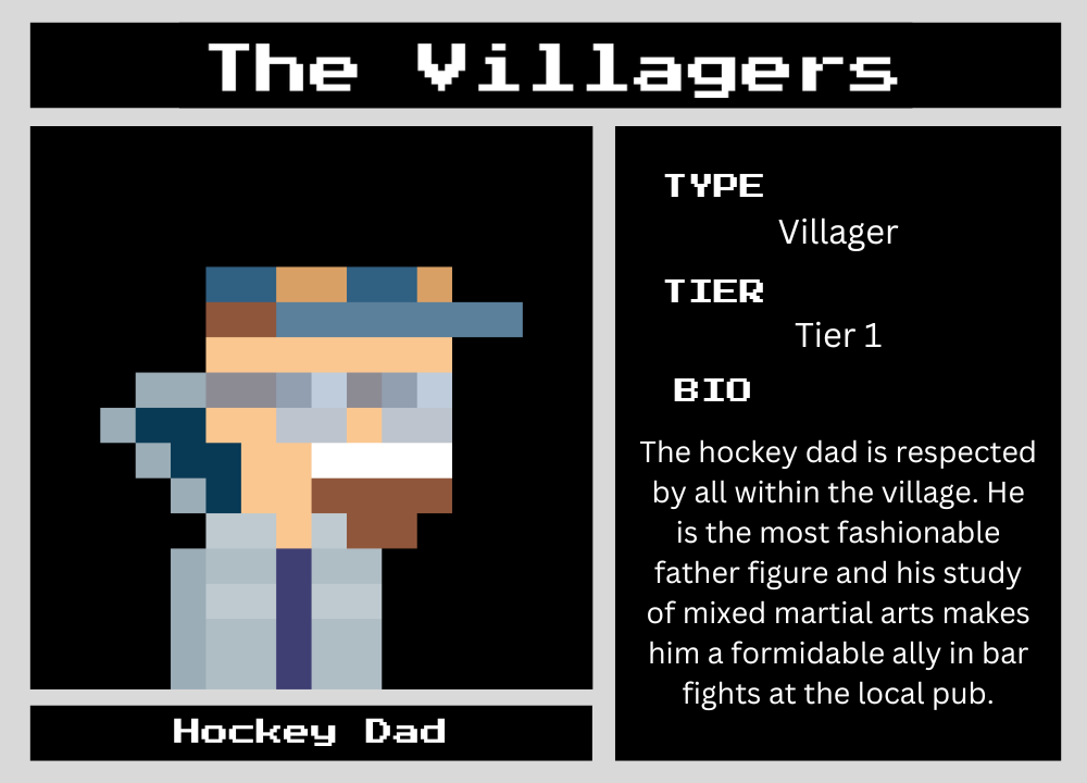 The Hockey Dad biography card